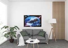 Living Fossils, oil painting & acrylic on panel, figurative, sea animals