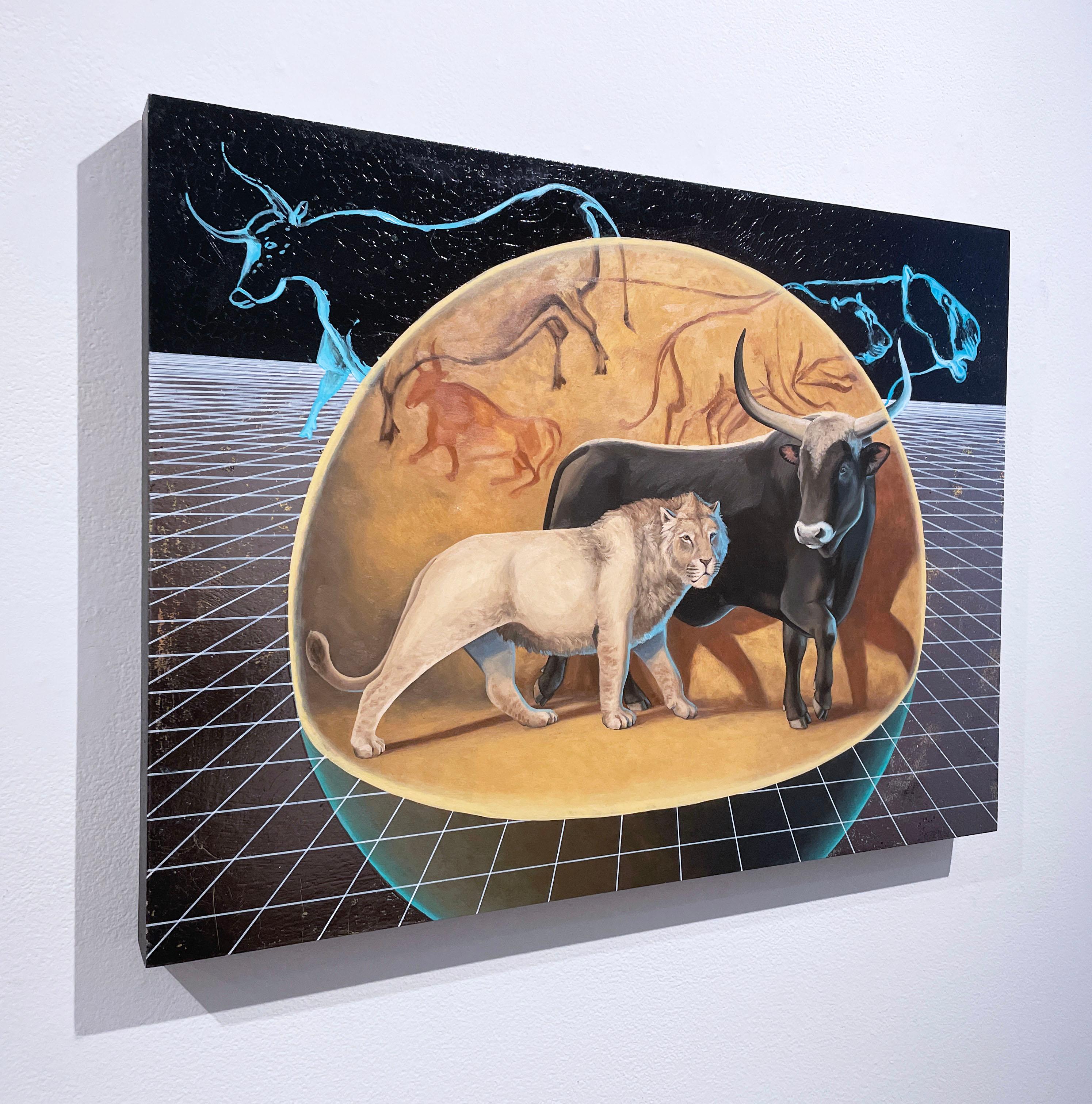 Mark Making (2019), Öl auf Tafel, Naturkunst, Tierlandschaften, Höhlen Tiere (Zeitgenössisch), Painting, von Alexis Kandra