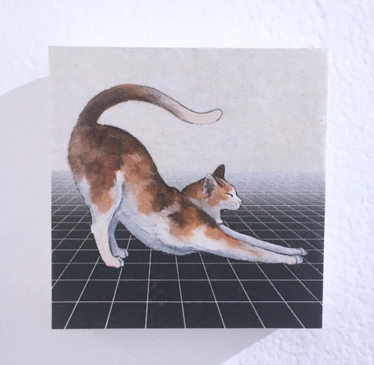 Quilt Cat - Contemporary Mixed Media Art by Alexis Kandra