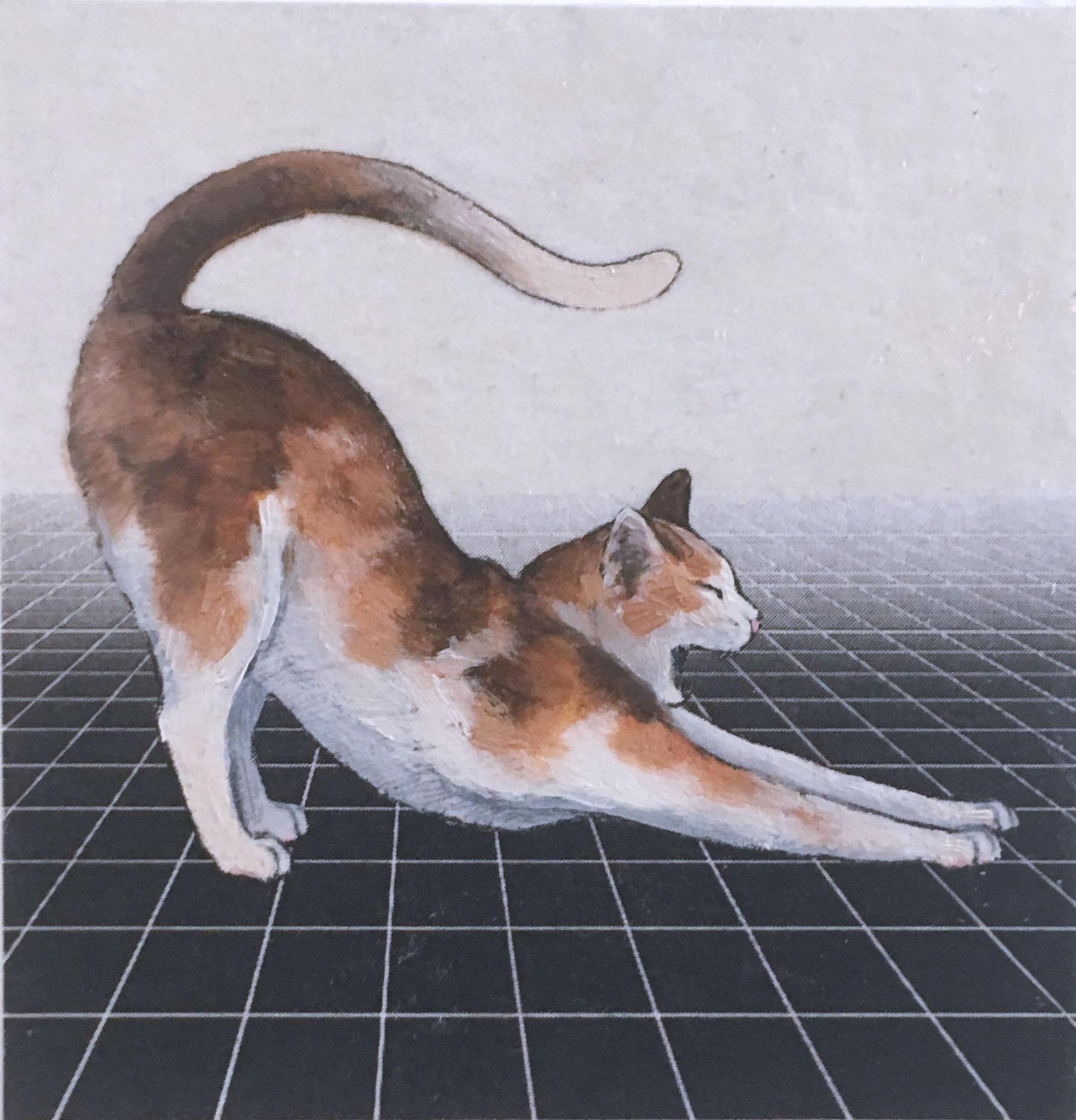 Quilt Cat - Mixed Media Art by Alexis Kandra