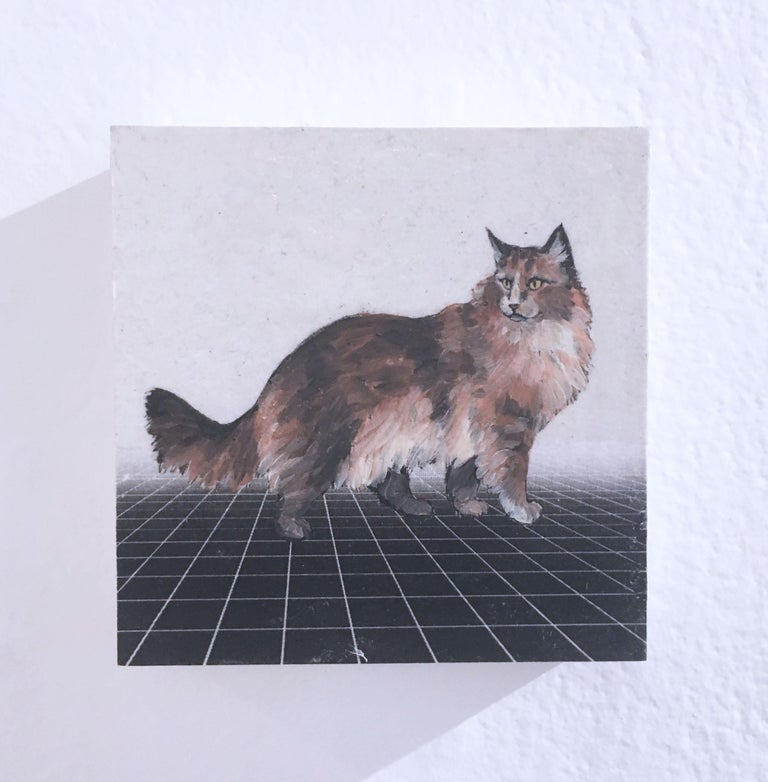Regal Cat - Contemporary Mixed Media Art by Alexis Kandra