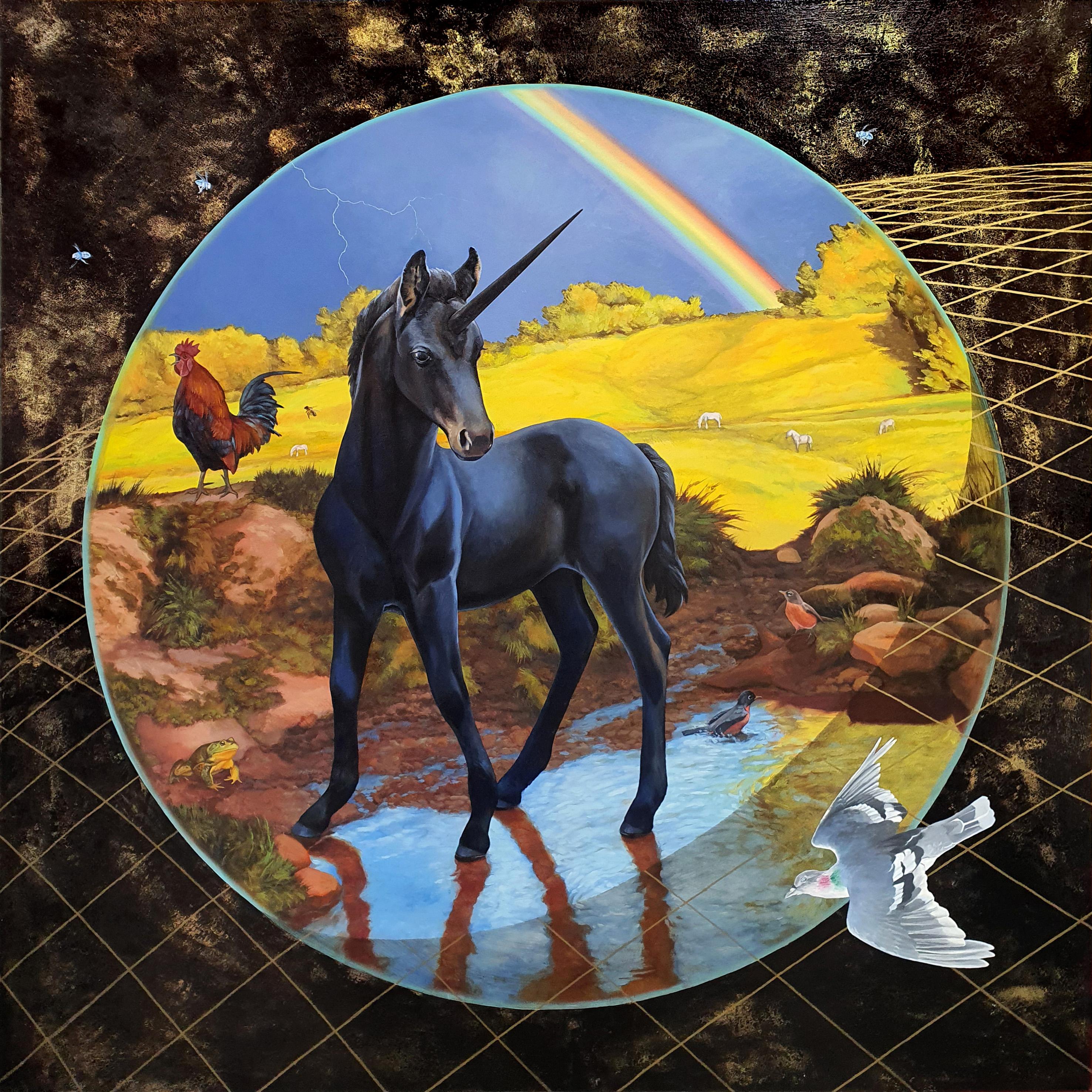 Lo desconocido - Painting Contemporáneo de Alexis Kandra