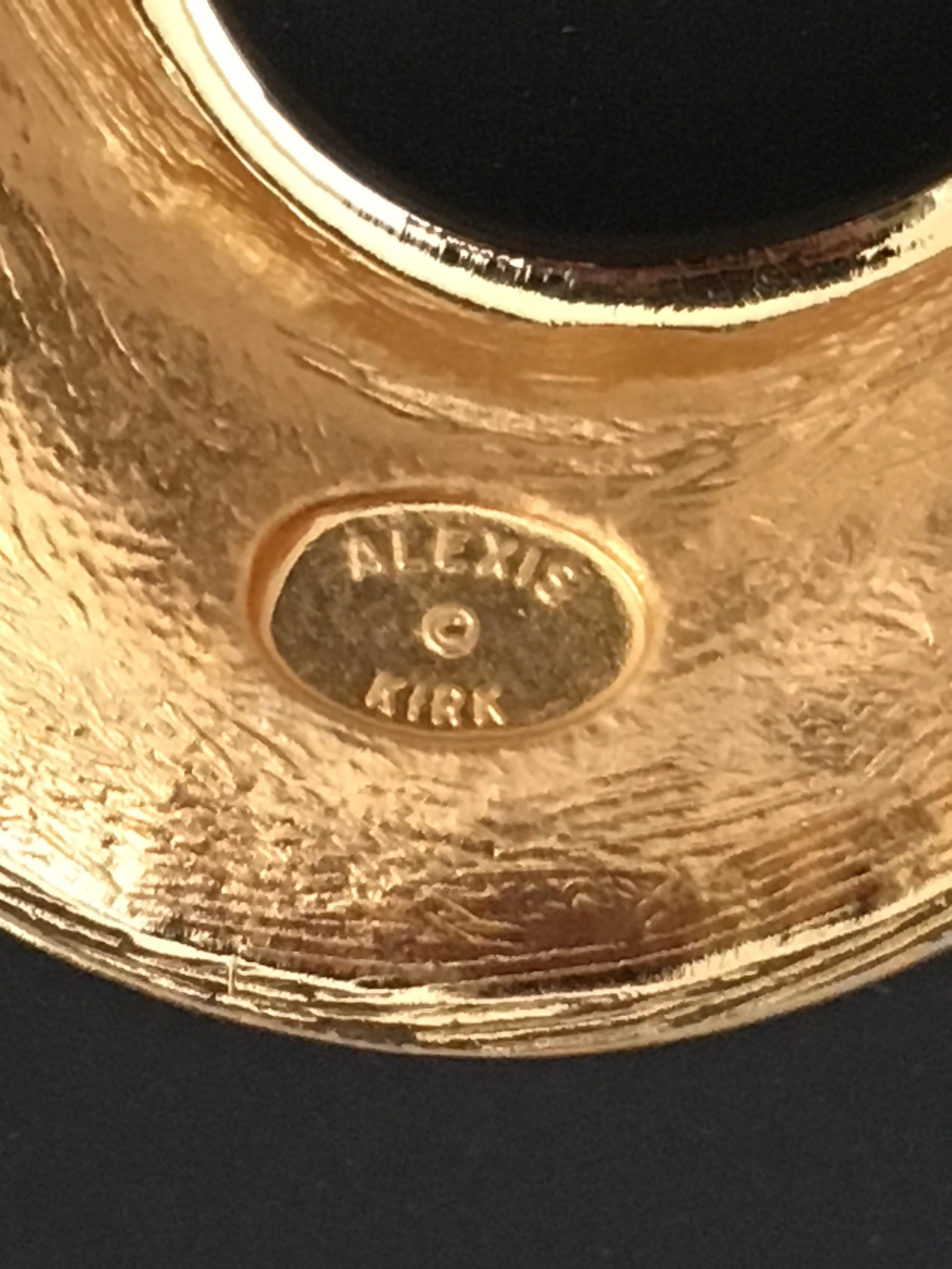 Alexis Kirk 1980s Brass Buckle with Tan Leather Strap. For Sale 2
