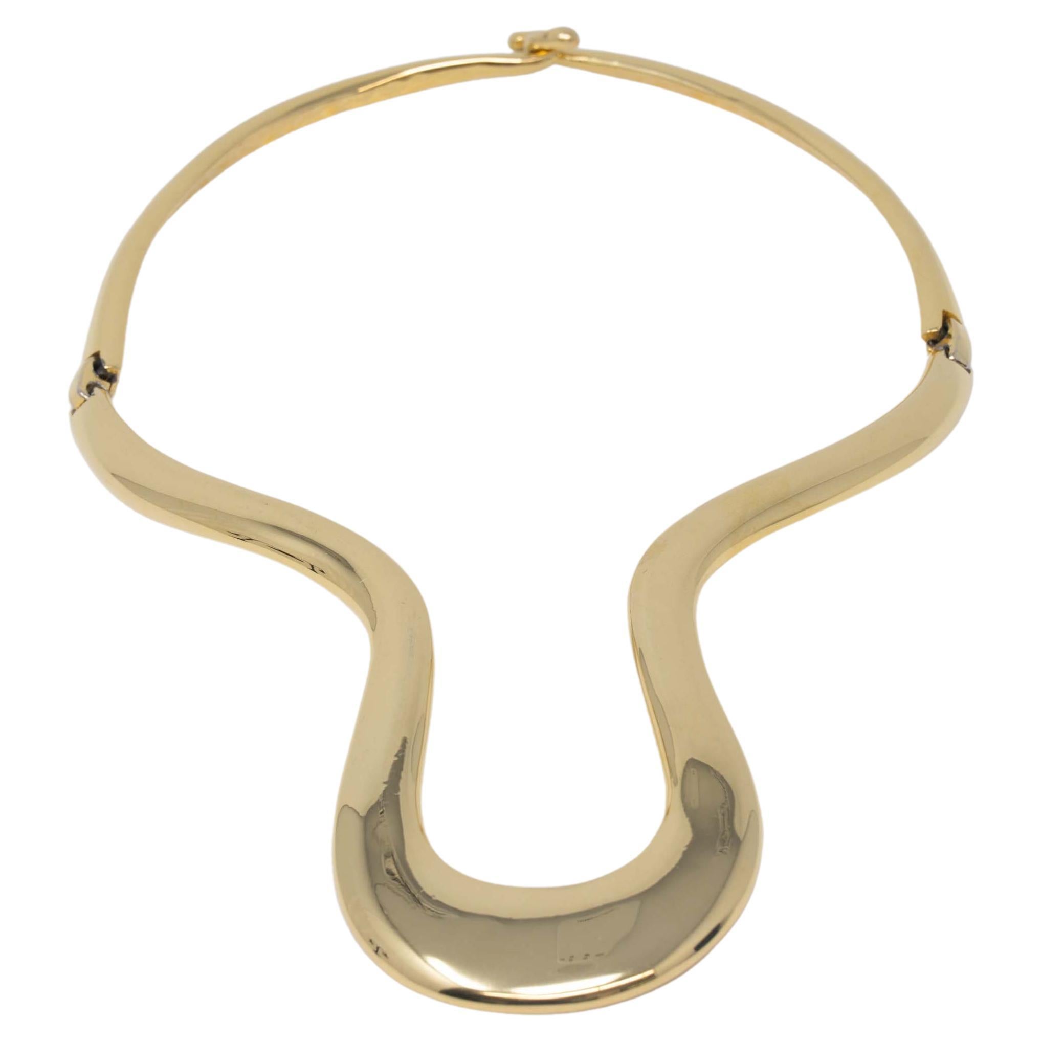 Alexis Kirk Articulated Gold Tone Choker Necklace