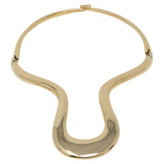 Alexis Kirk Articulated Gold Tone Choker Necklace