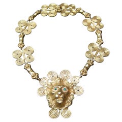 Alexis Kirk Straordinaria collana con ciondolo a forma di zampa di leone, 1970 ca.