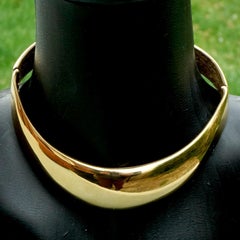 Collier ras du cou en plaqué or Alexis Kirk circa 1980