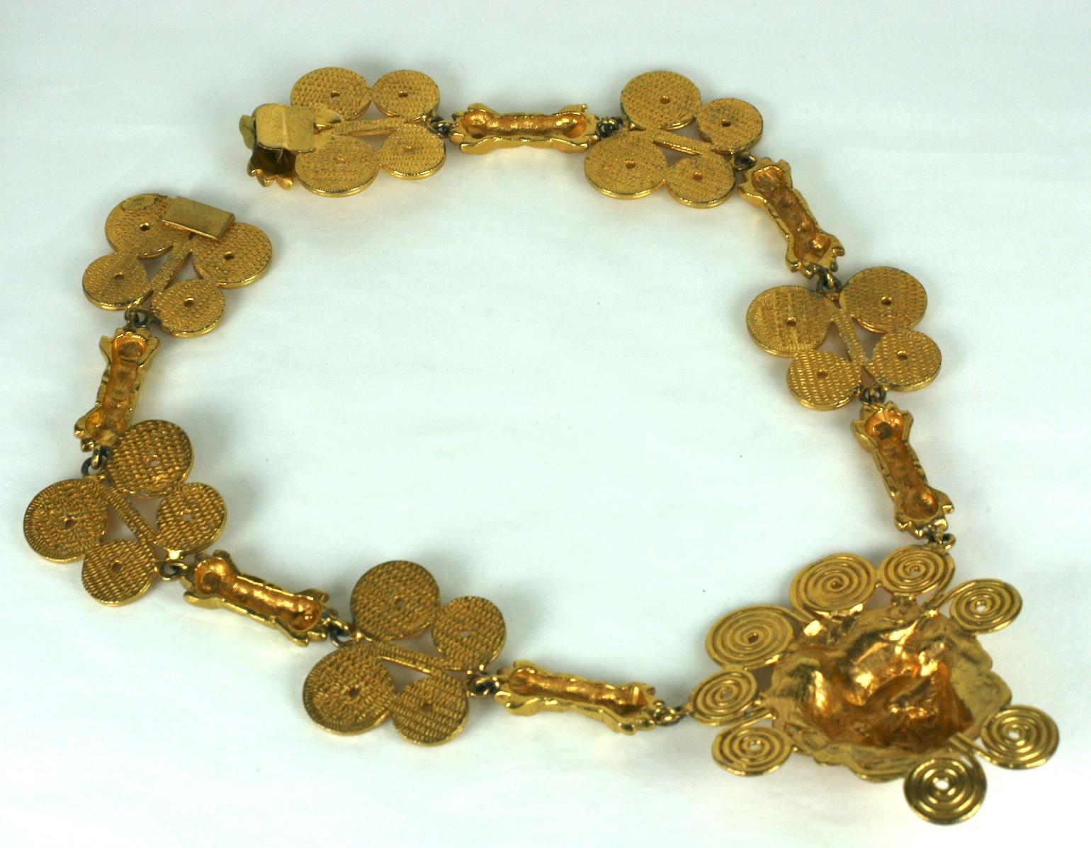 Alexis Kirk Lion Motif Collar In Good Condition For Sale In New York, NY