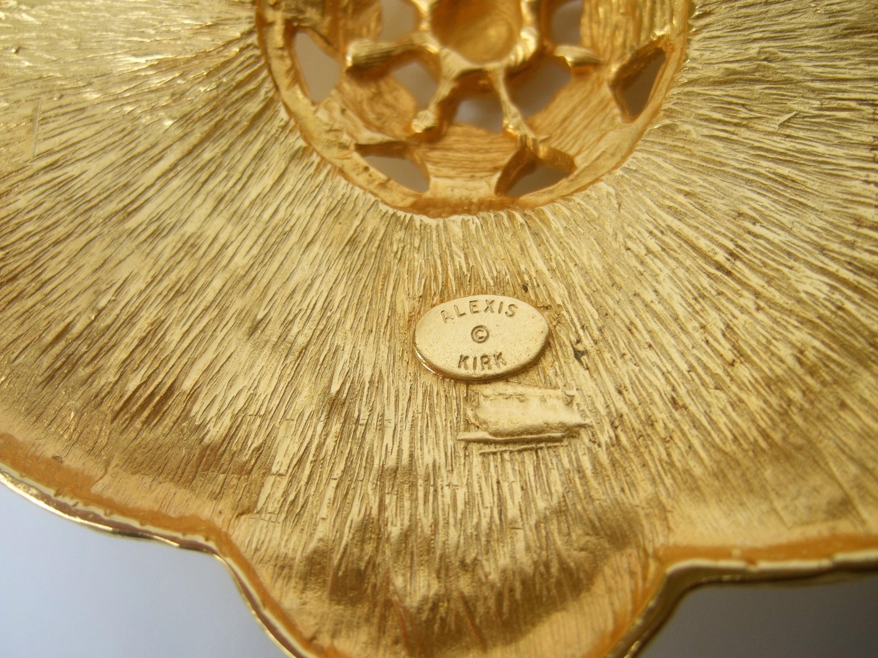 Alexis Kirk Massive Etruscan Gold Buckle Statement Belt c 1980s For Sale 12