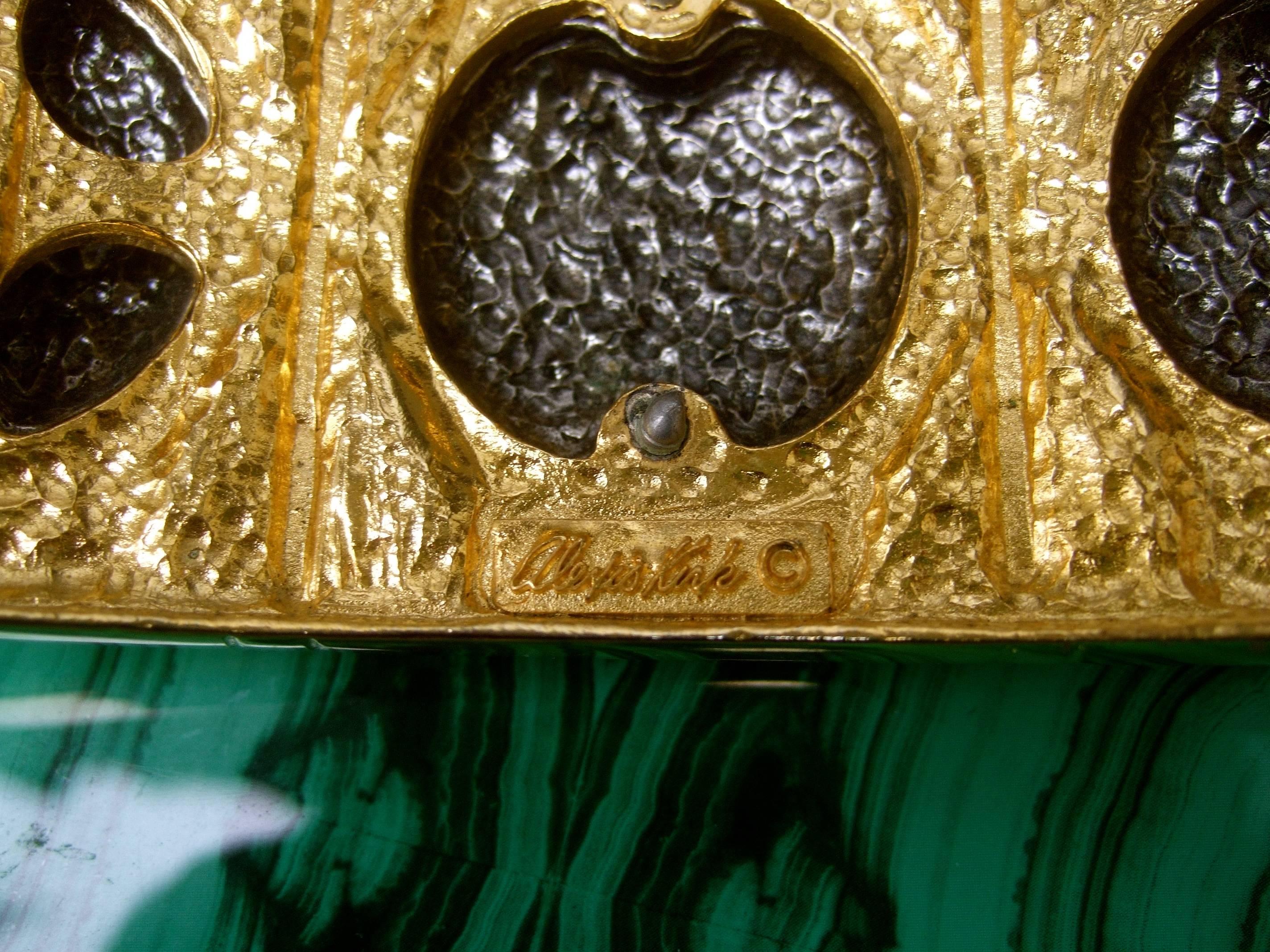 Alexis Kirk - Boucle de ceinture en métal doré massif avec médaillon romain, c. 1980 en vente 9