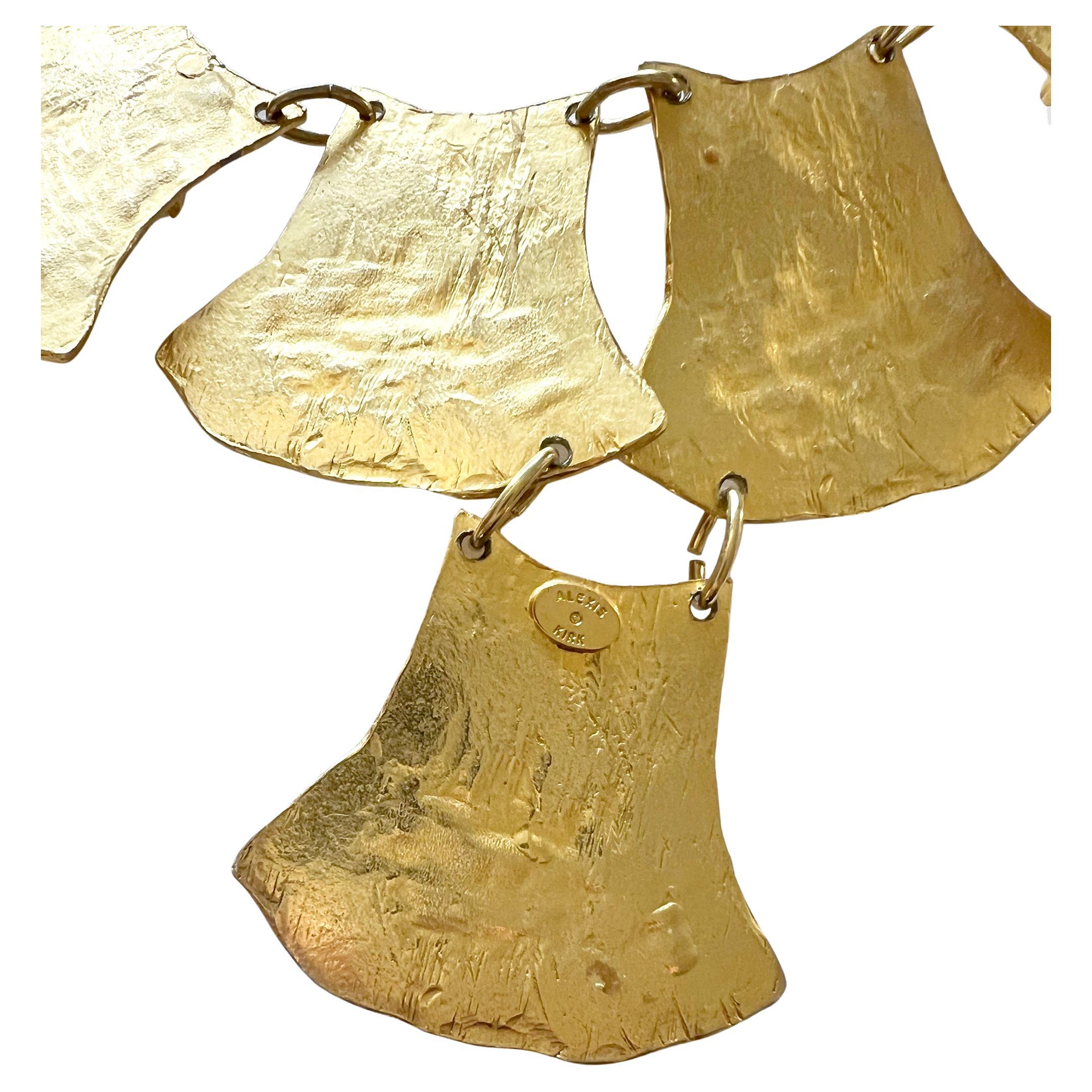 Collier à maillons en métal plaqué Alexis Kirk et pierres en résine de style Revive égyptien Pour femmes en vente