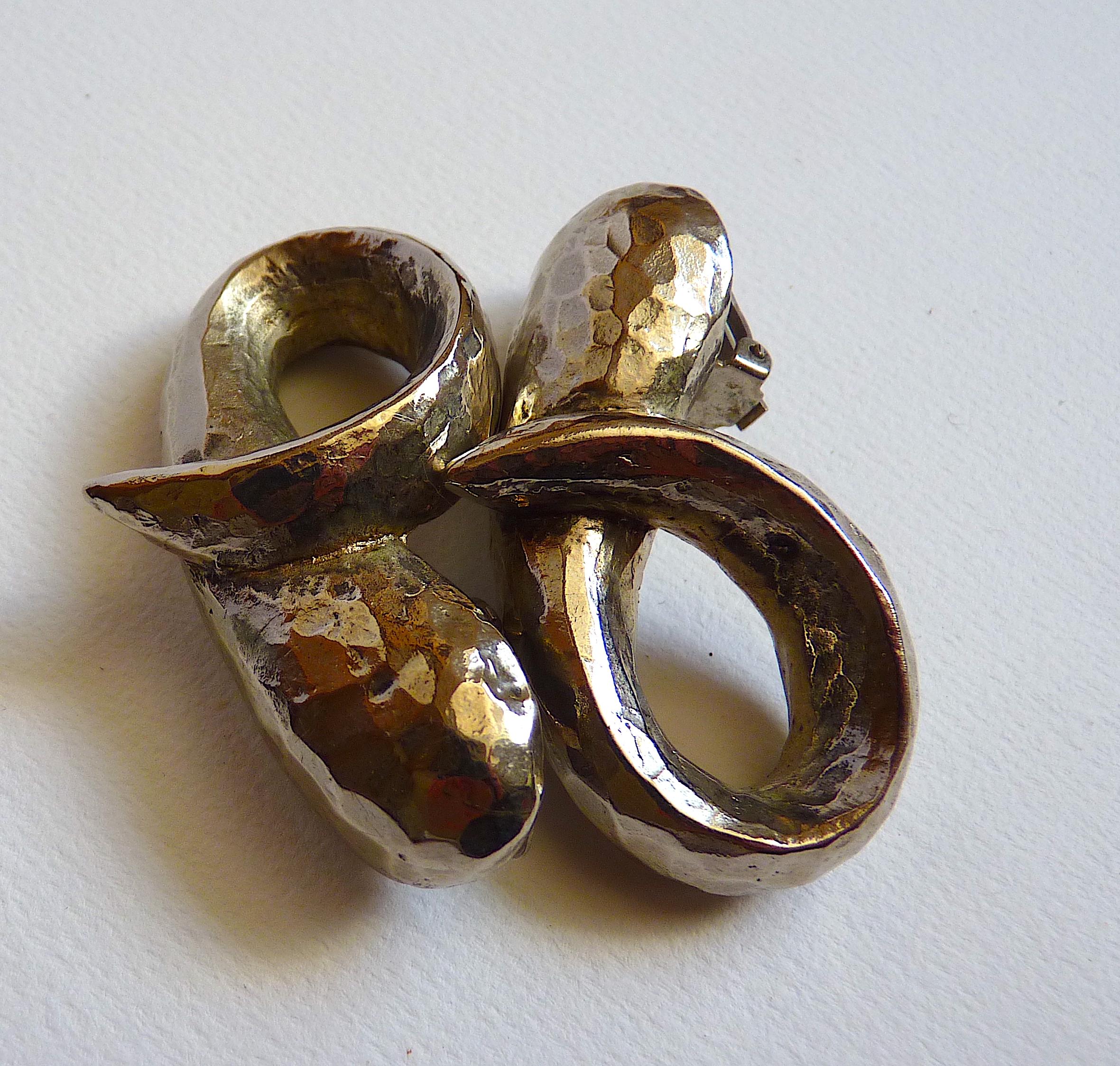 Women's Alexis Lahellec Paris Snake Clip On Earrings from the 1980s