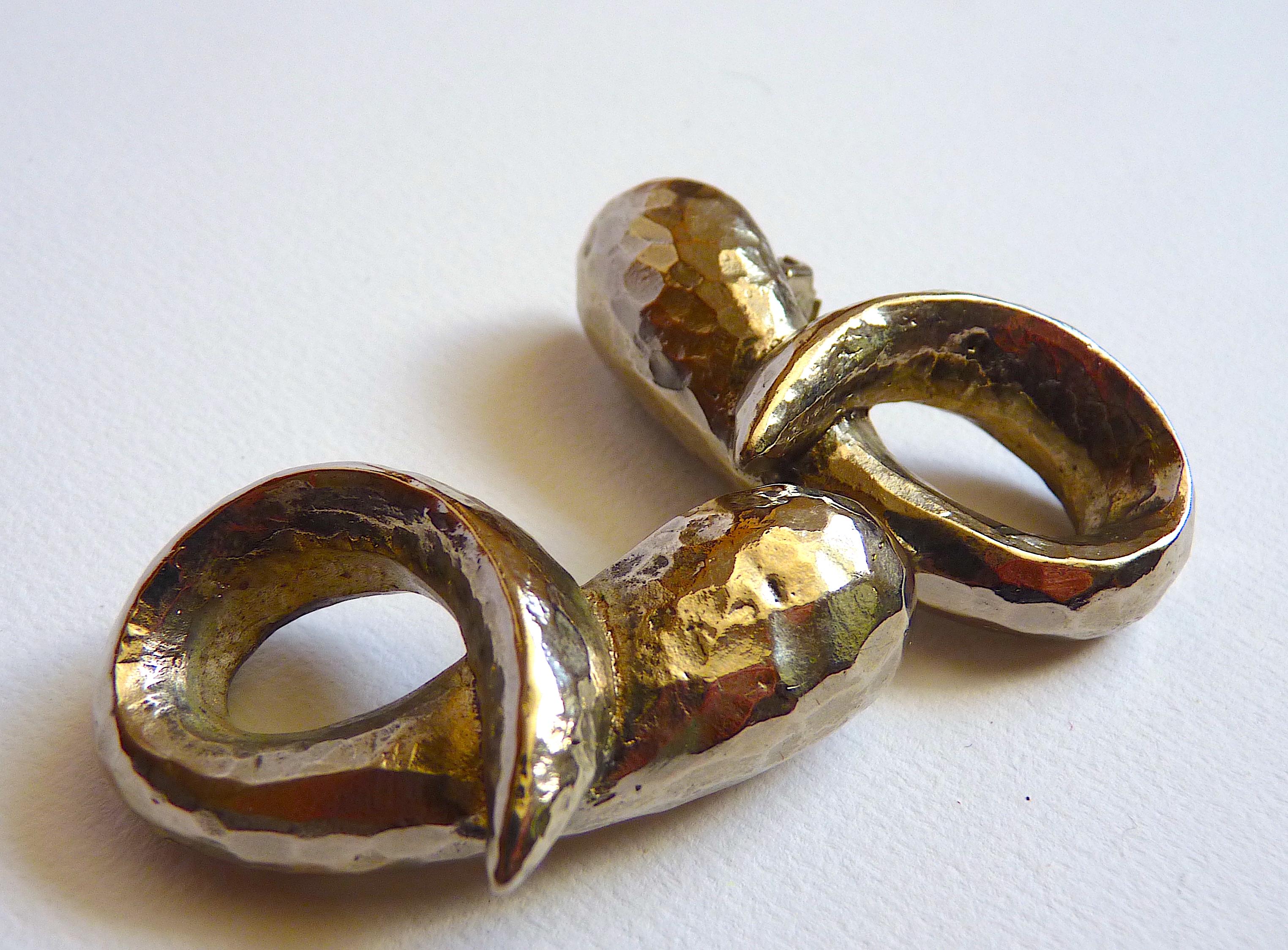 Alexis Lahellec Paris Snake Clip On Earrings from the 1980s 5