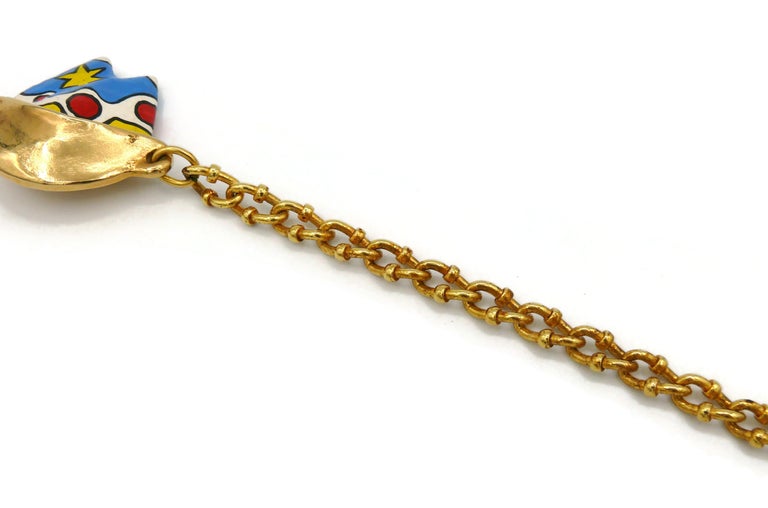 Collier Vintage Alexis Lahellec - Maille Articulée Cœur - Années 1990