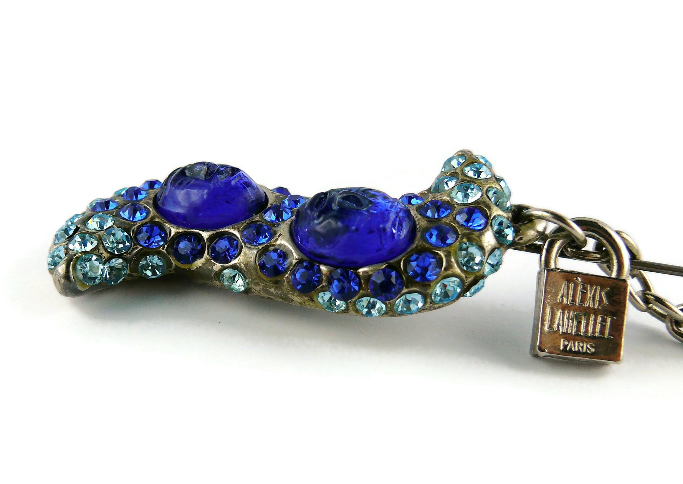Übergroße Vintage-Anstecknadelbrosche mit Juwelen von Alexis Lahellec im Angebot 3