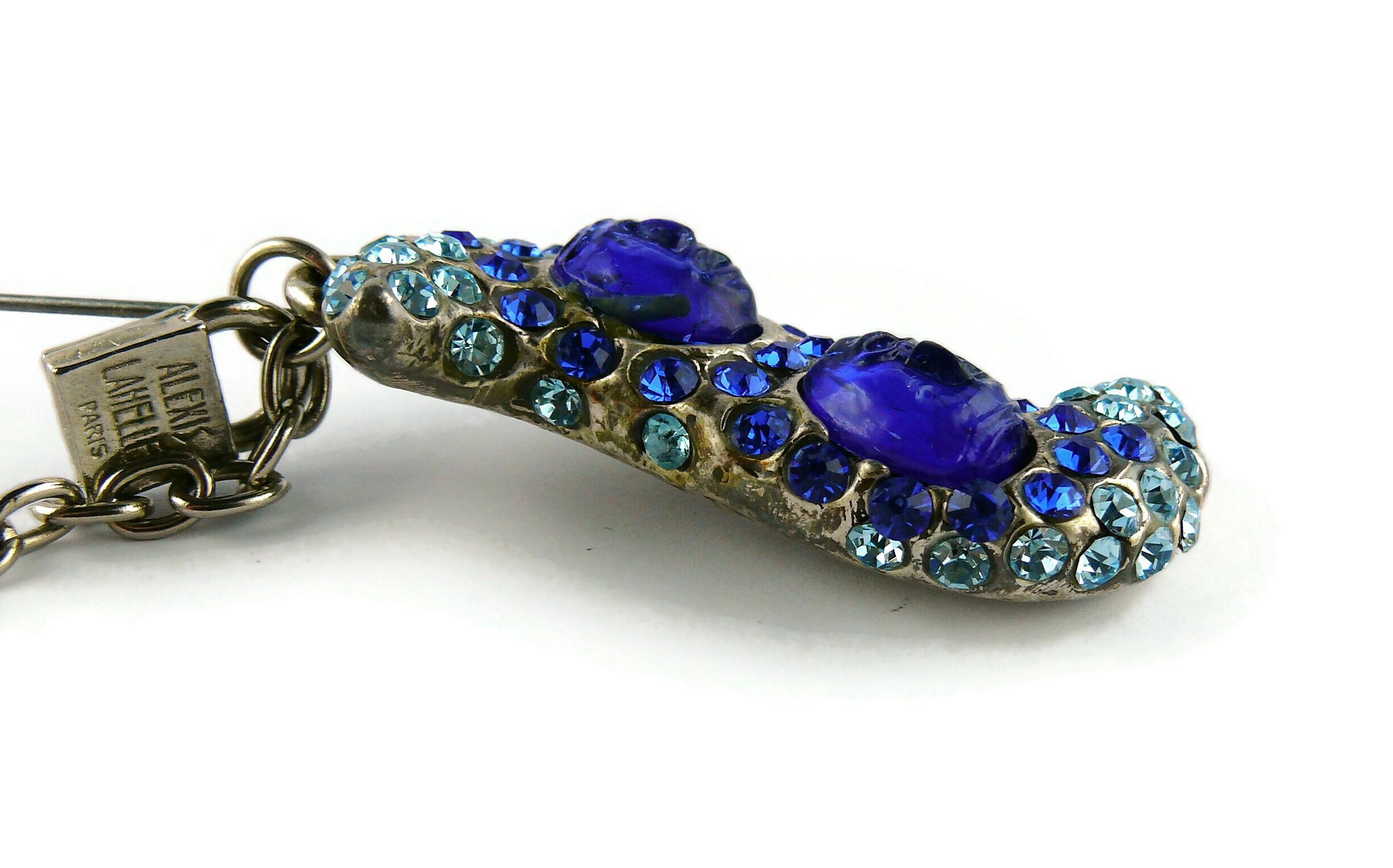 Alexis Lahellec Vintage Oversized Jewelled Pin Brooch For Sale 4