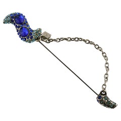 Alexis Lahellec Vintage Oversized Jewelled Pin Brooch