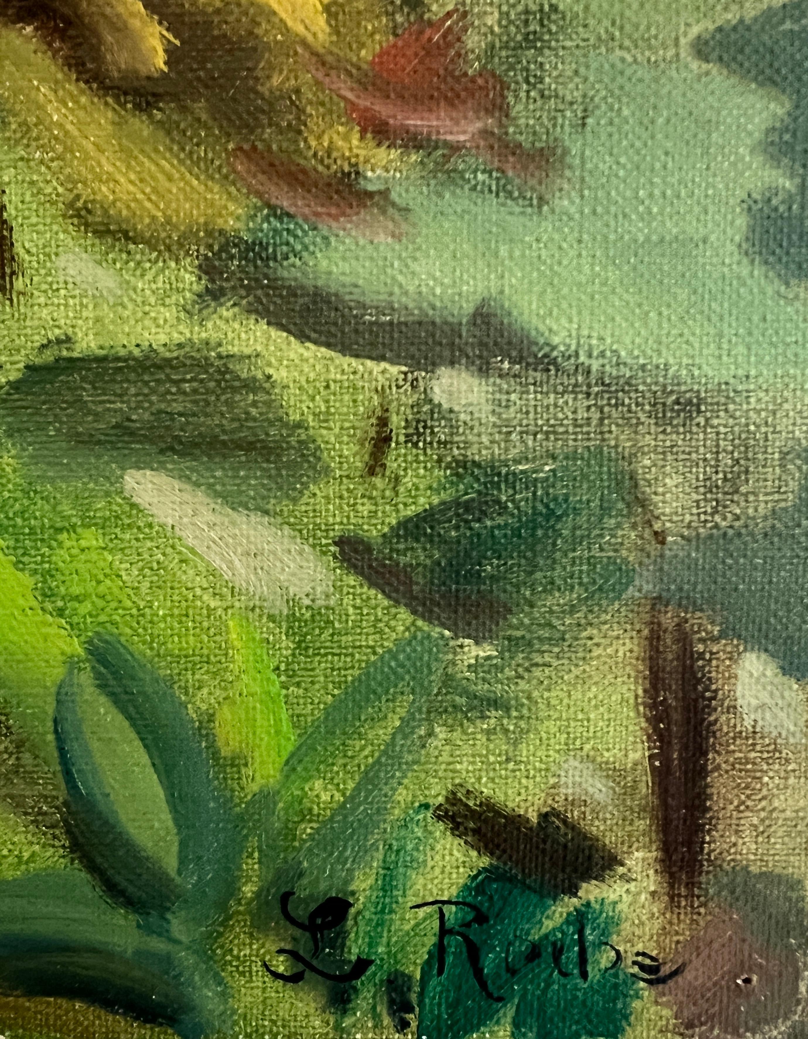 Camino forestal - Landscape Painting Marrón de Alexis Louis Roche