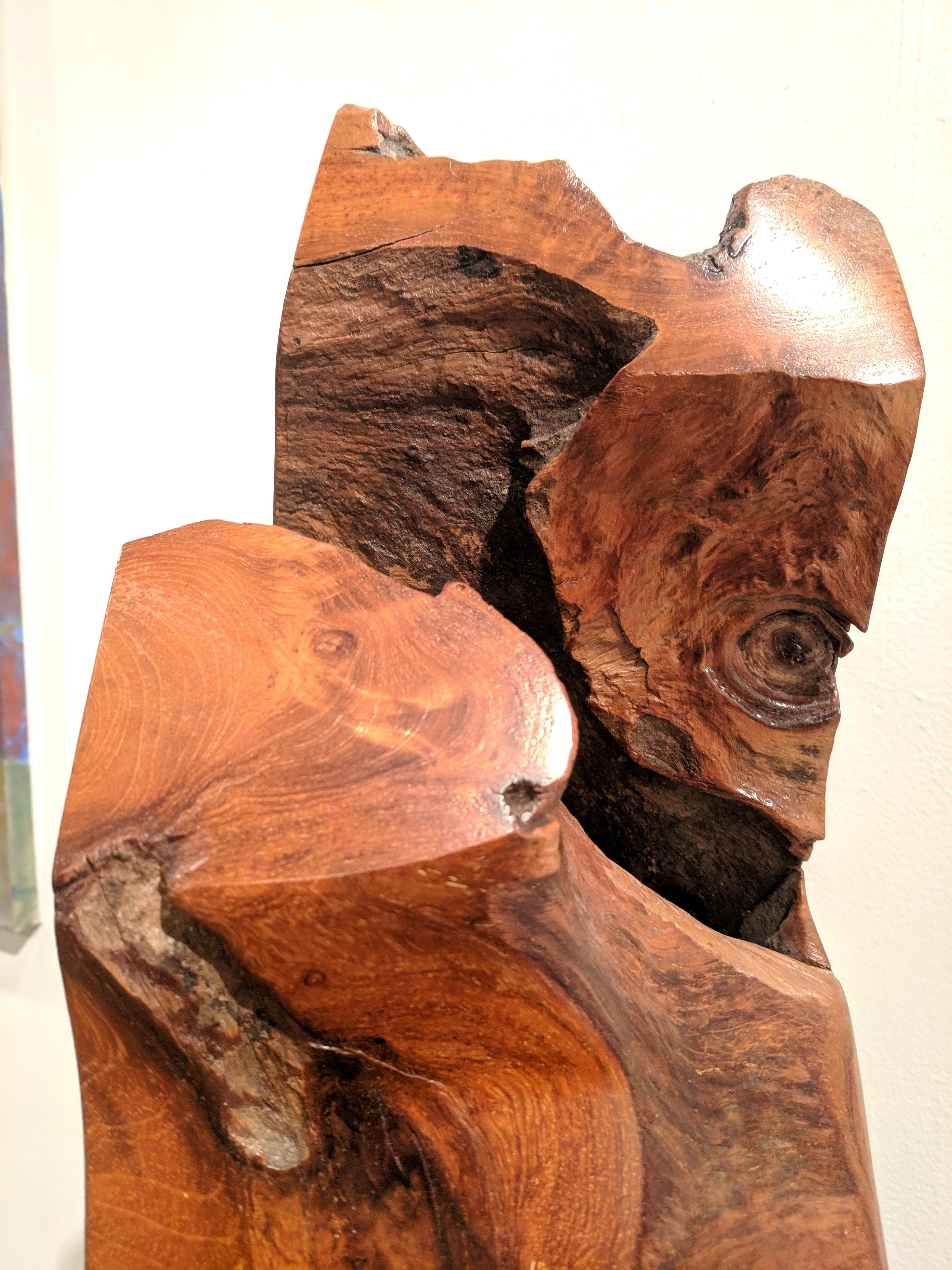 Organic Wooden Sculpture -- Yemaya - Abstract Art by Alexis Mendoza