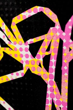 "High and Low I" Abstract Patterns, Geometric Abstraction, Woodcut, Monoprint