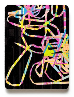 „Oldies I“, Abstrakte Muster, Geometrische Abstraktion, Holzschnitt-Monogramm auf Tafel