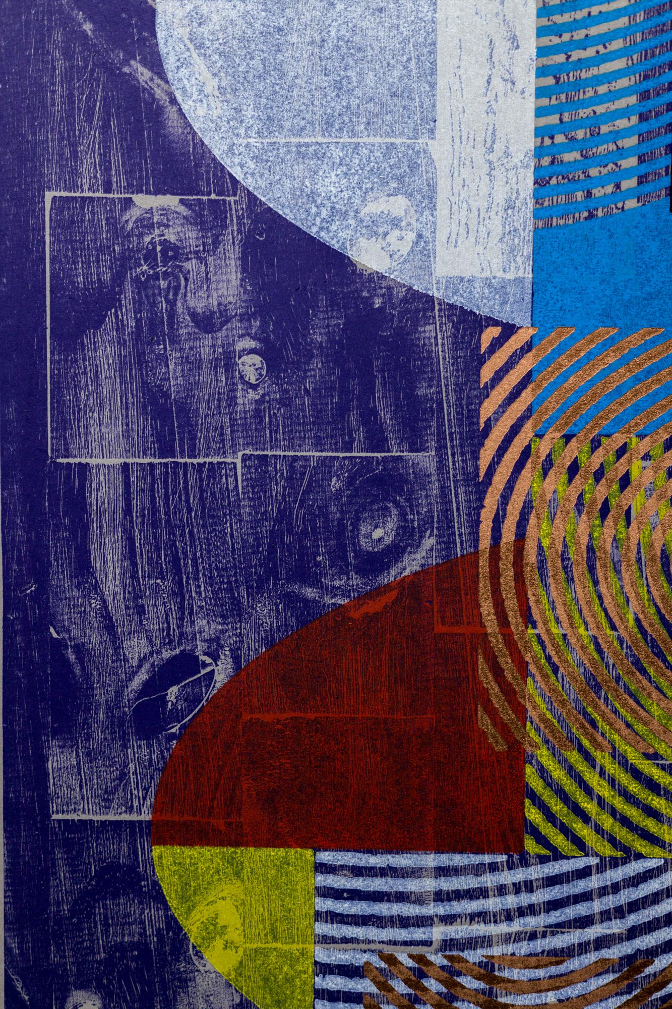„Philly Street IV“, Abstrakte Muster, Geometrische Abstraktion, Holzschnitt-Monogramm  im Angebot 8