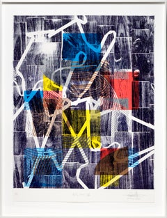 "Philly Street IX (framed)", Abstract Patterns, Monoprint, Woodcut 