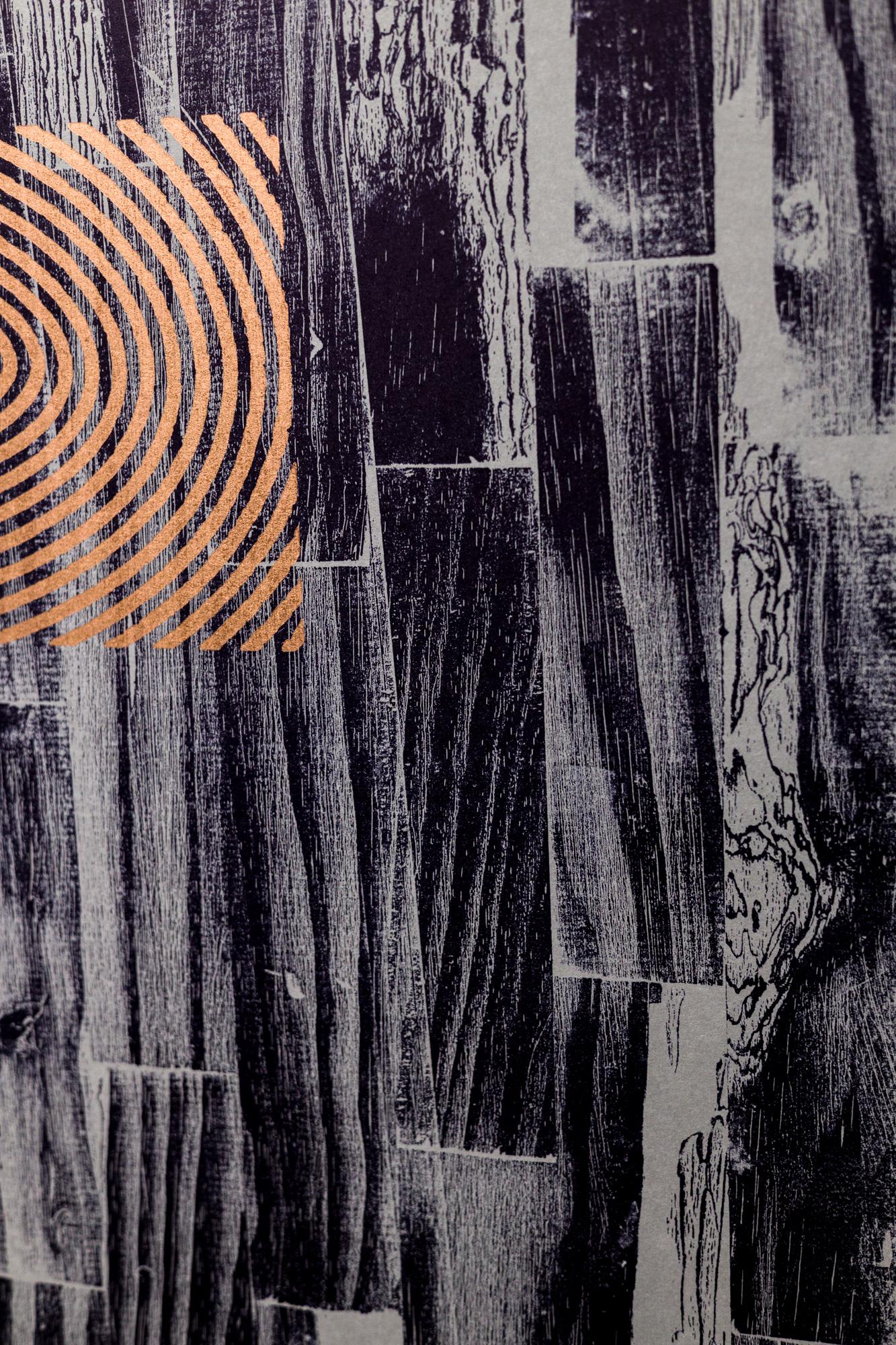 „Philly Street VII“, Abstrakte Muster, Geometrische Abstraktion, Holzschnitt-Monogramm im Angebot 7