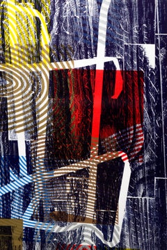 "Philly Street XIII (framed)", Abstract Patterns, Monoprint, Woodcut