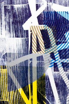 "Streets Of", Abstract Patterns, Geometric Abstraction, Woodcut Monoprint