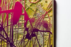 „Klammerwerkzeug“, Abstrakte Muster, Geometrische Abstraktion, Gemälde Holzschnitt