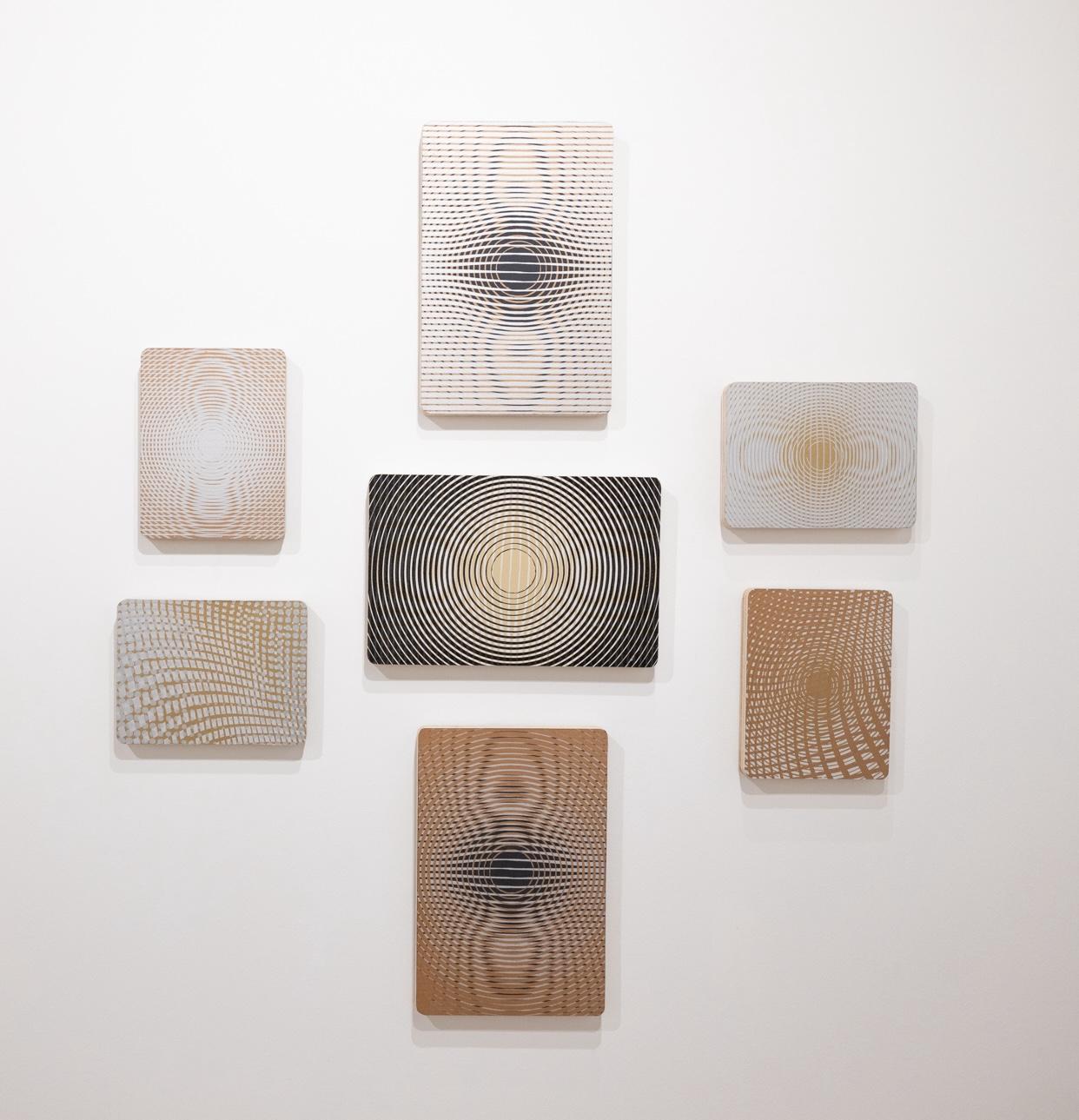 „Portalito“, Abstrakte Muster, Geometrische Abstraktion, Holzschnitt Monodruck im Angebot 2