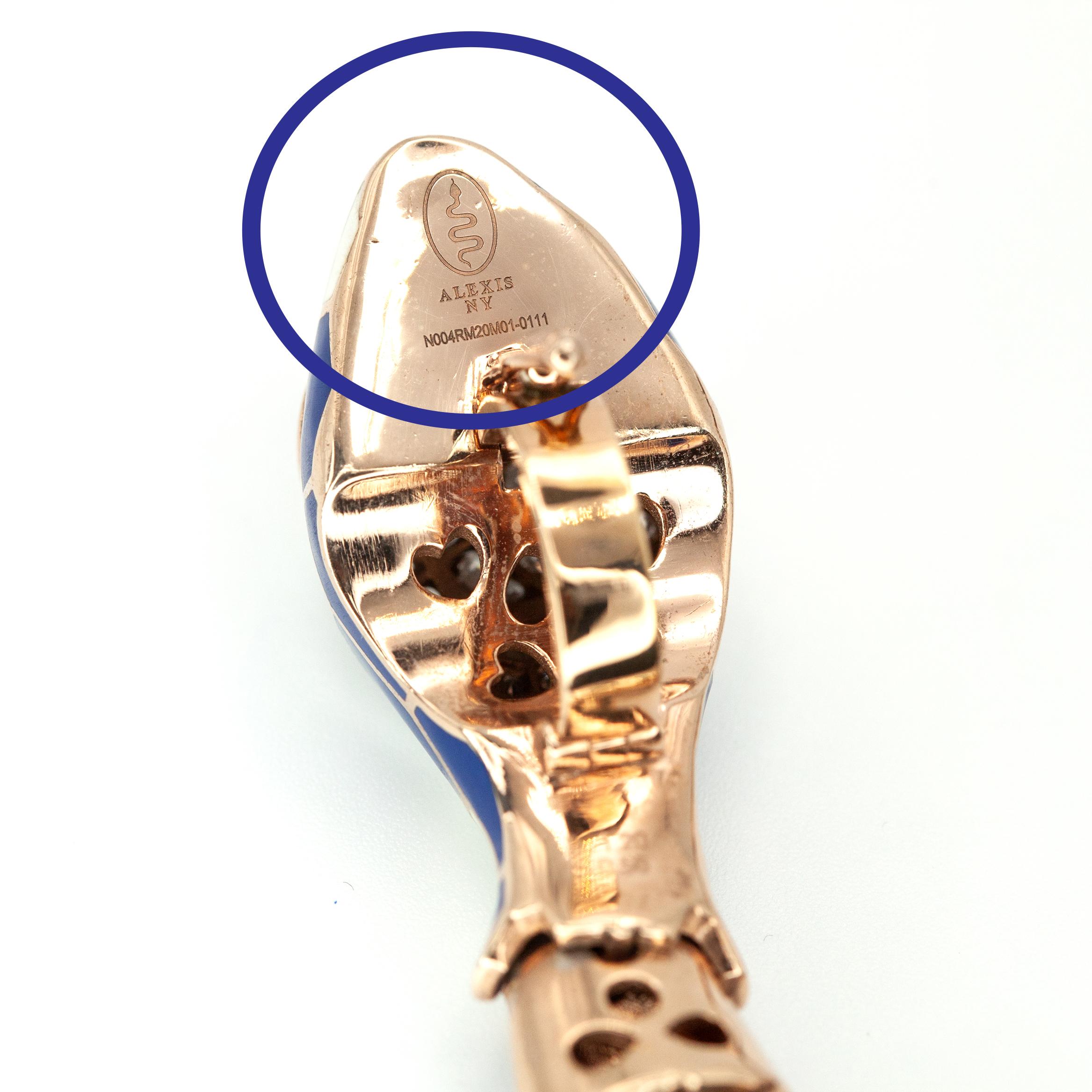 Collana Alexis NY con diamante, zaffiro e smalto, in oro 18 carati e sterling in vendita 5