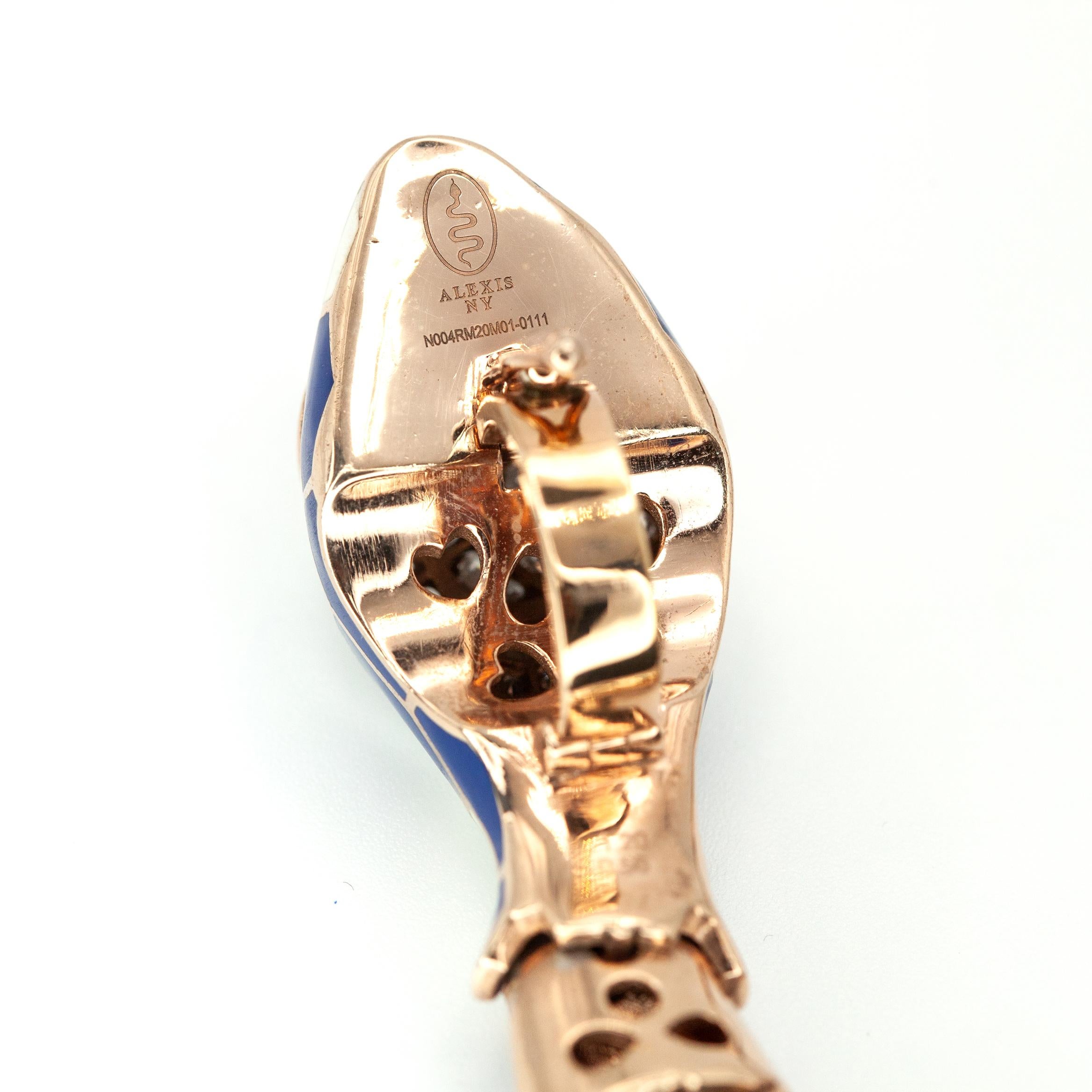 Collana Alexis NY con diamante, zaffiro e smalto, in oro 18 carati e sterling in vendita 7