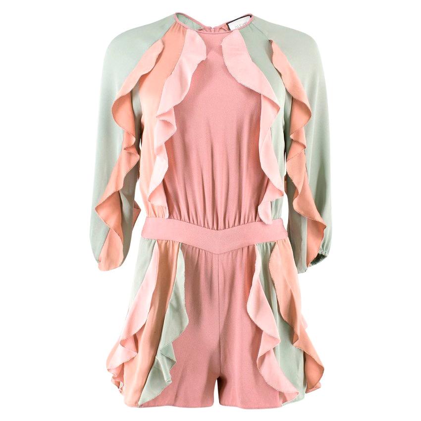 Alexis Pastel Ruffled Playsuit XS For Sale