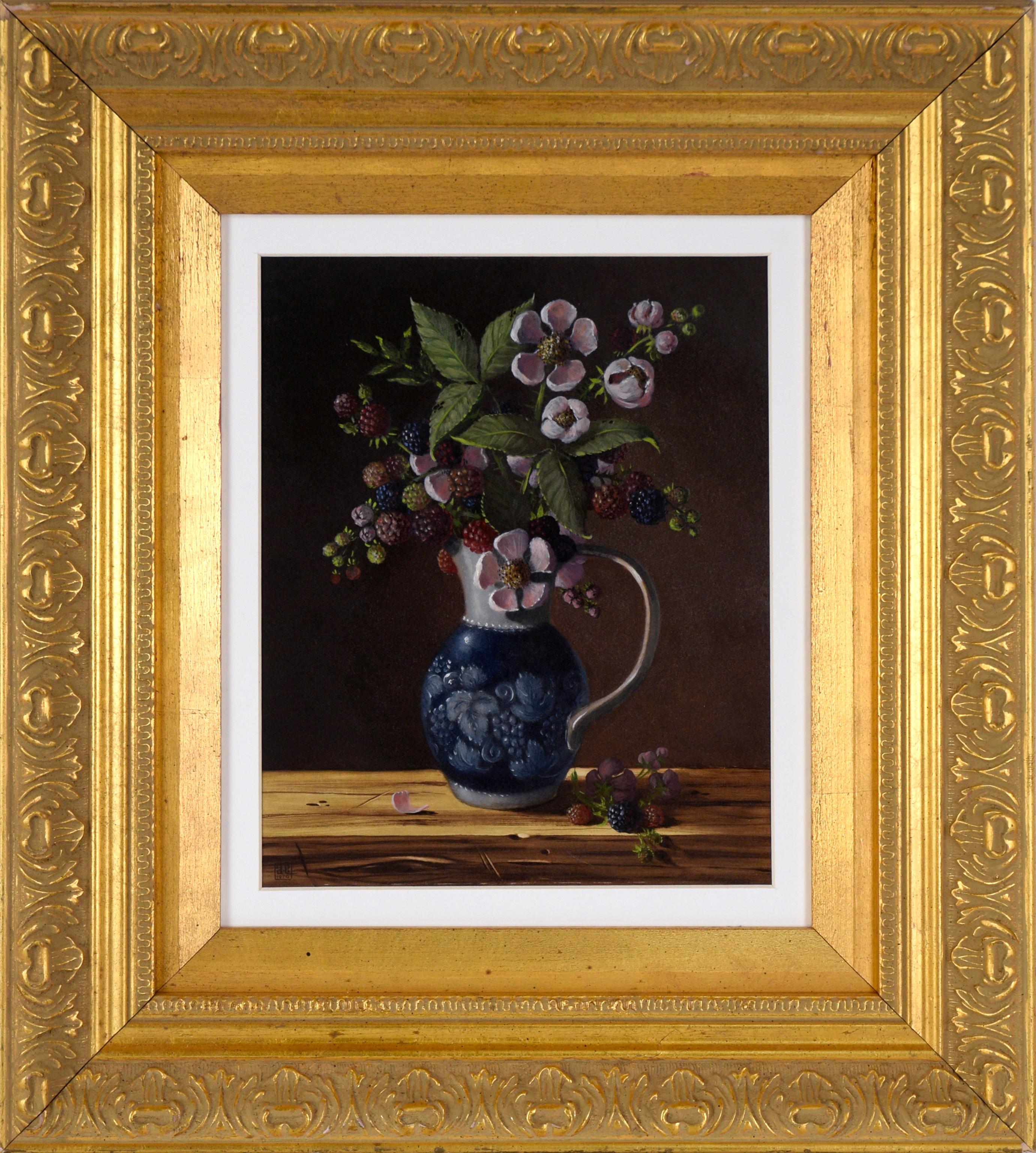 Still-Life Painting di Alexis Pencovic - "Le more sono rosse quando sono verdi" - Natura morta trompe & greene