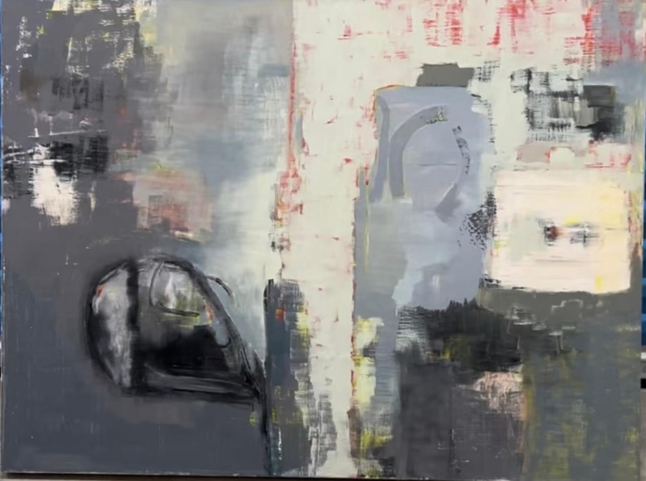 36x48" - Weißer See - Öl auf Leinen