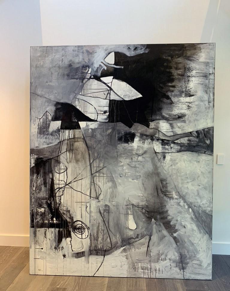 Pittura a olio di grandi dimensioni - 