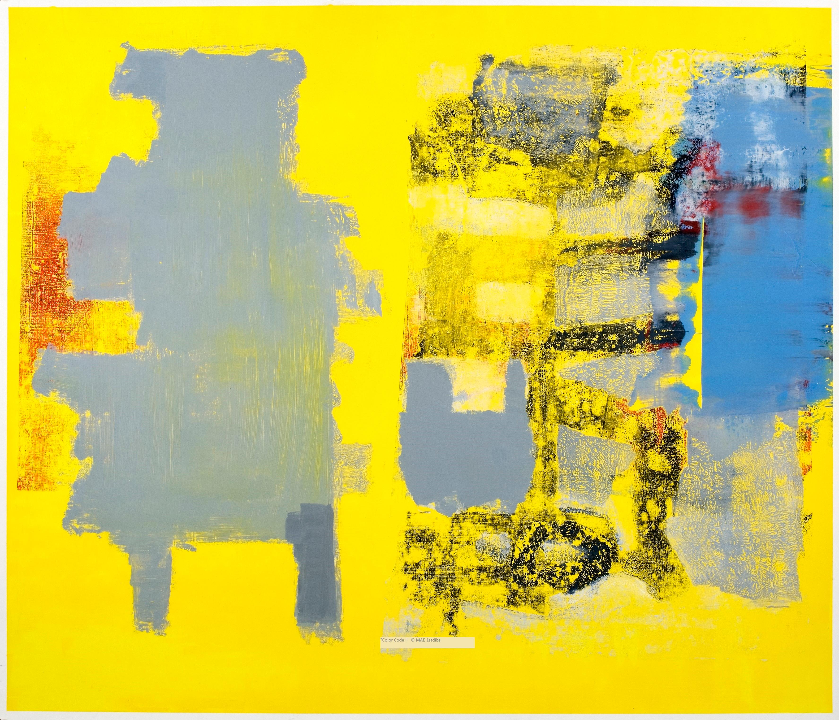 Alexis Portilla Abstract Painting - (Large) Oils on Paper - Color Code I, available as diptych 