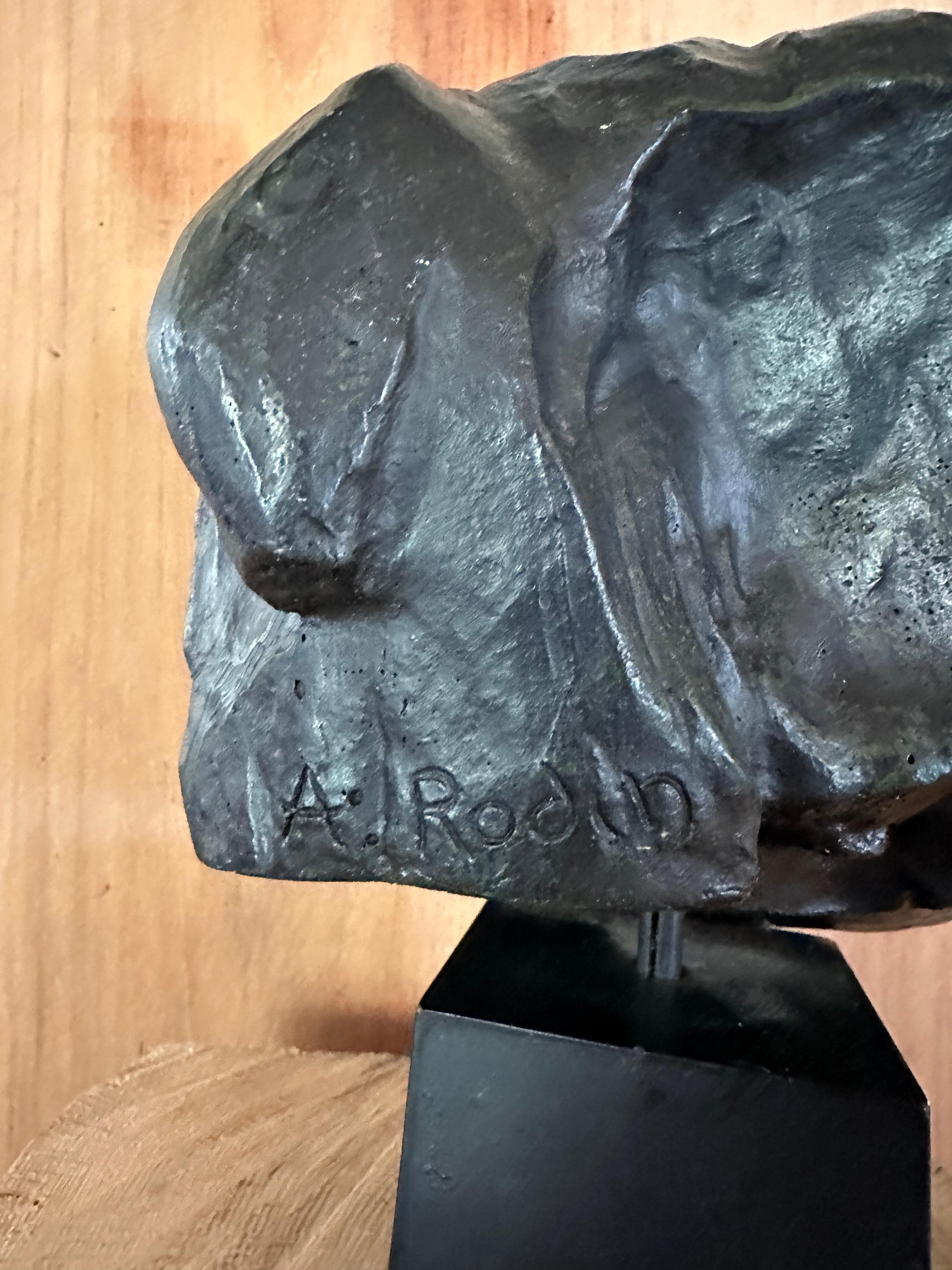 Mid-Century Modern Alexis Rudier Fondeur Head of Balzac Sculpture by Auguste Rodin