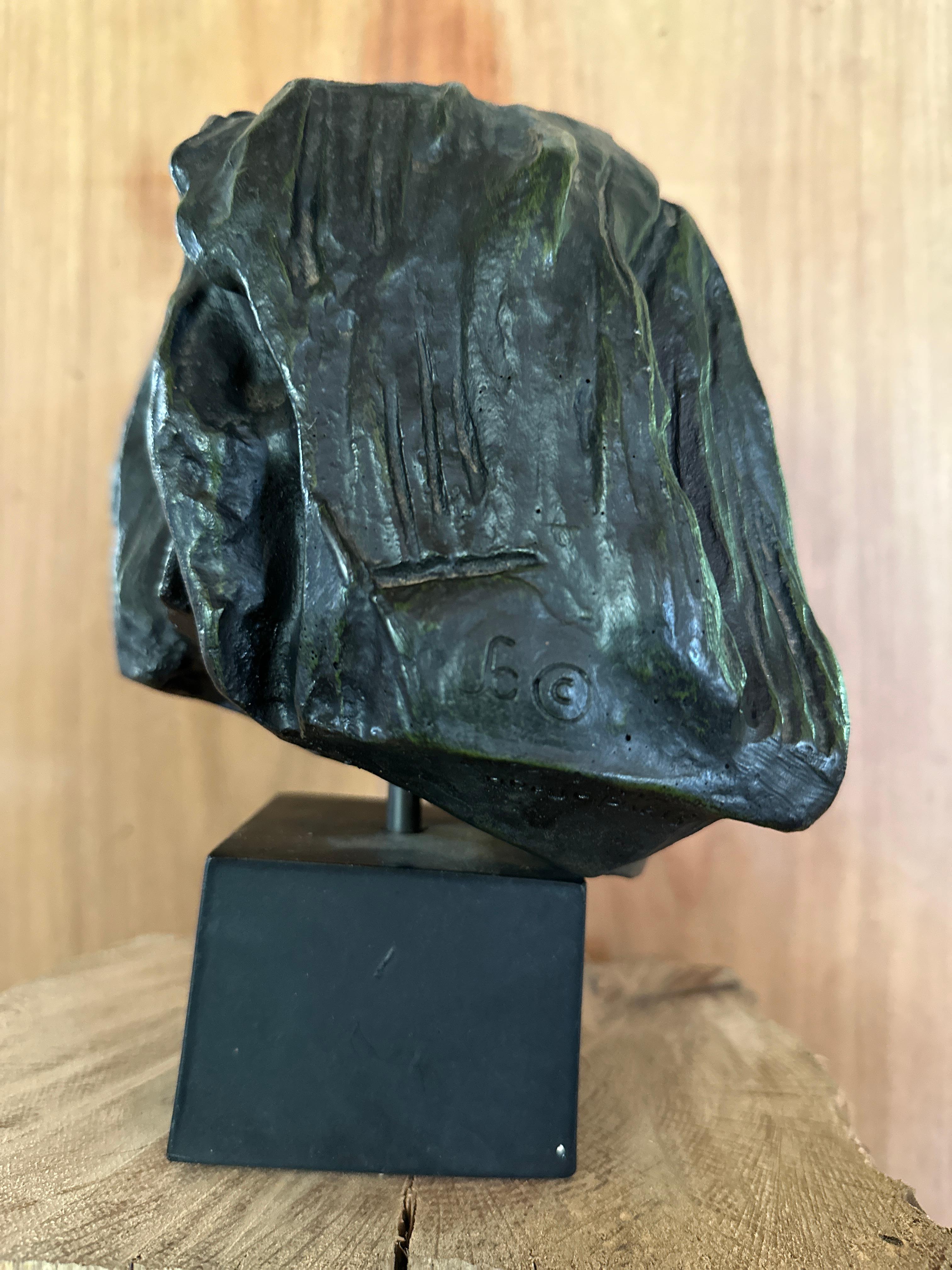 Alexis Rudier Fondeur Head of Balzac Sculpture by Auguste Rodin In Good Condition In Asheville, NC