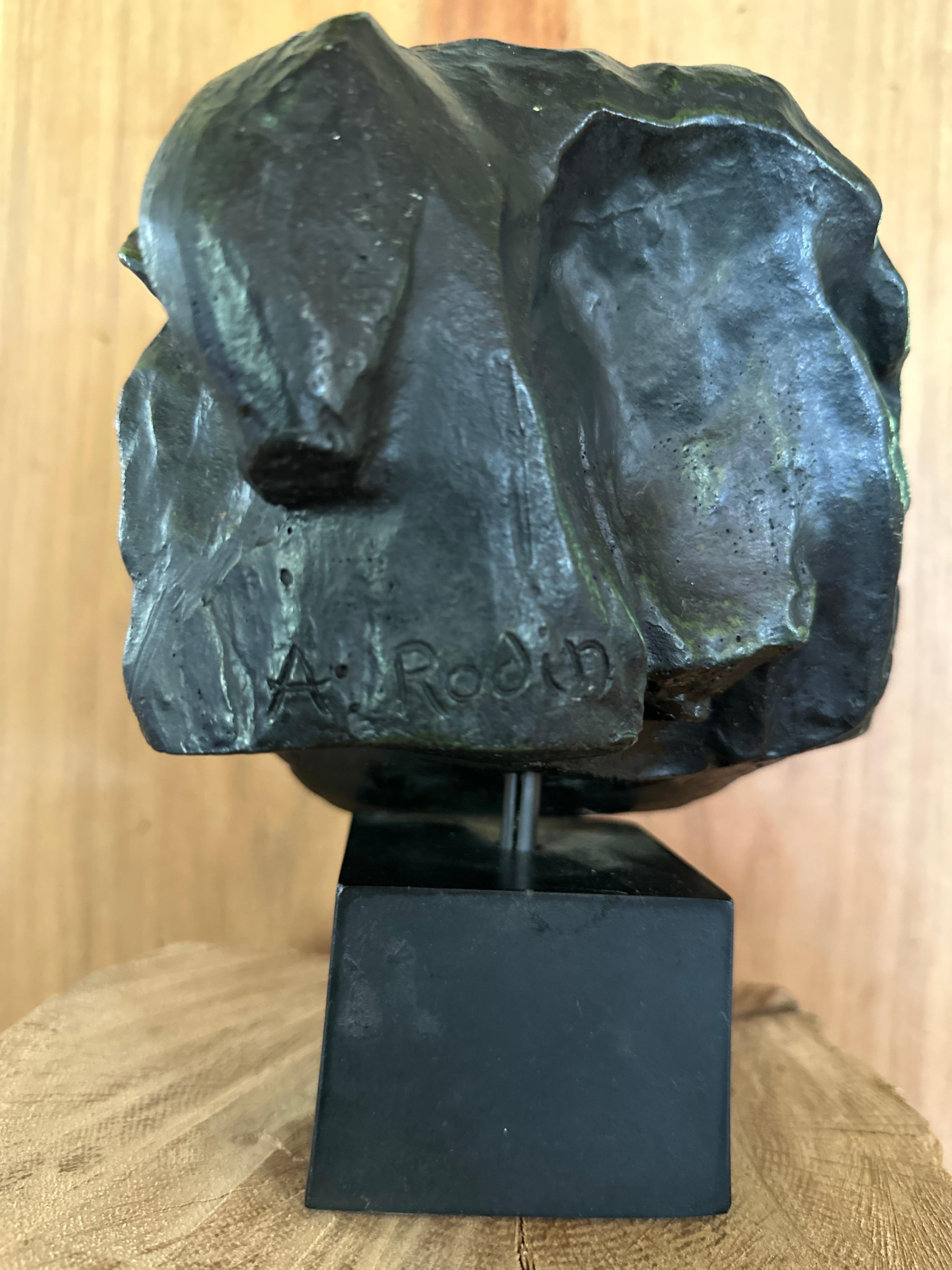 Plaster Alexis Rudier Fondeur Head of Balzac Sculpture by Auguste Rodin