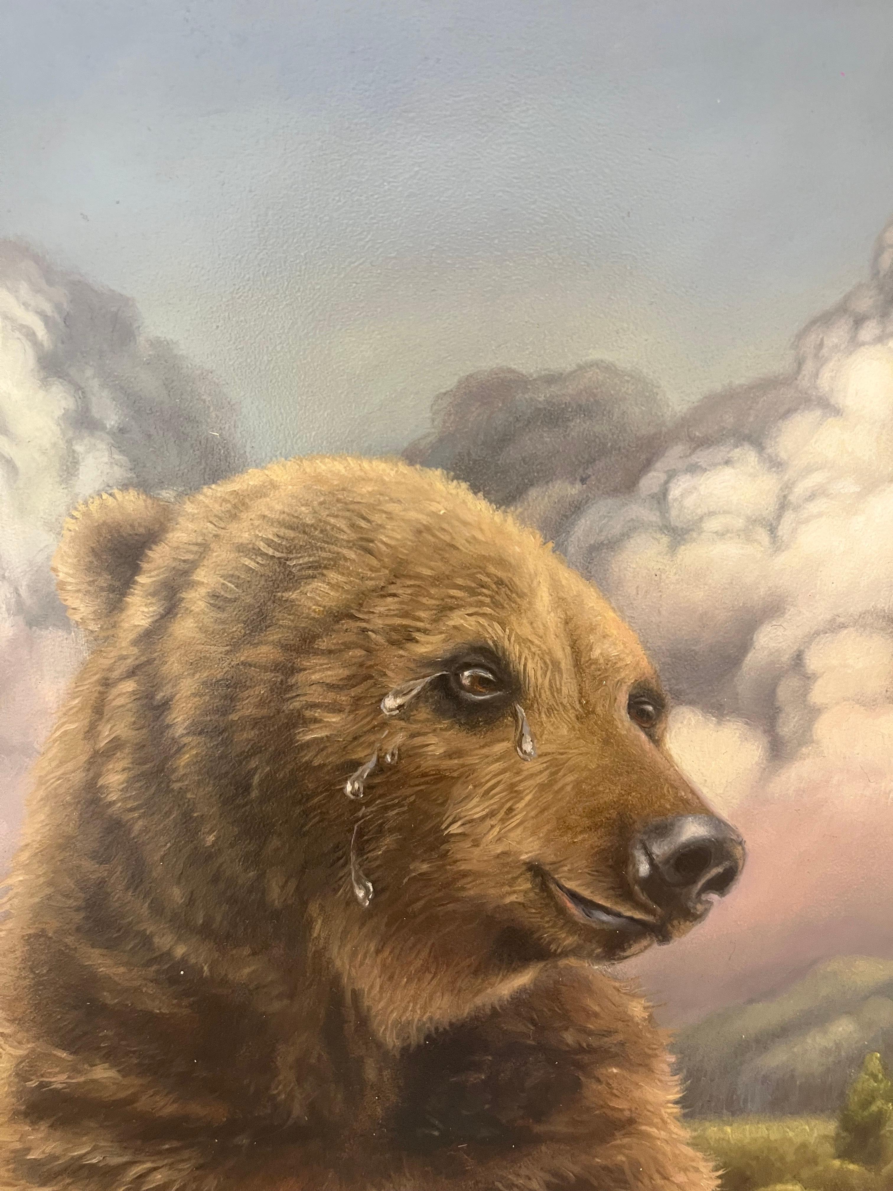 Non dire addio - Animal Painting Grigio di Alexis Trice