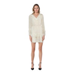 Alexis White Polkadot Long Sleeves Dress Size S