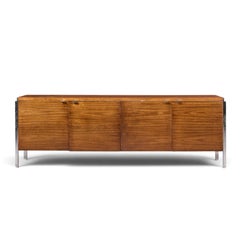 Alexis Yermakov for Stow & Davis Electra Series Walnut and Chrome Credenza