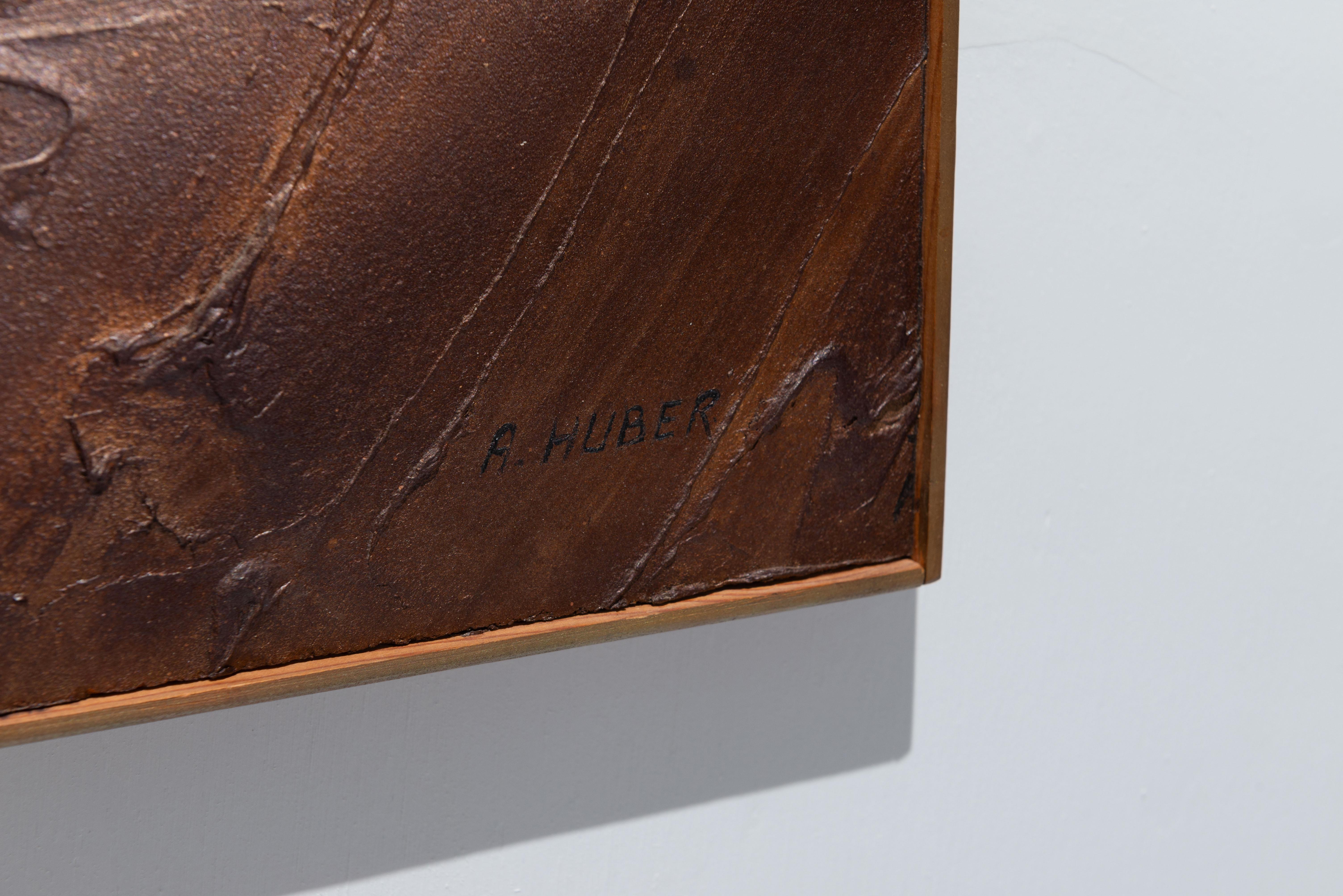 Alexius Huber Early Copper Relief Painting Sweden 1960 For Sale 8