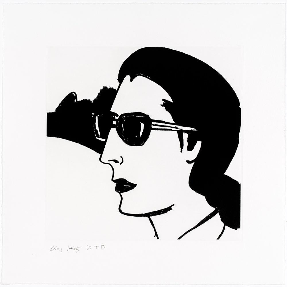 Ada Portfolio - White Portrait Print by Alex Katz