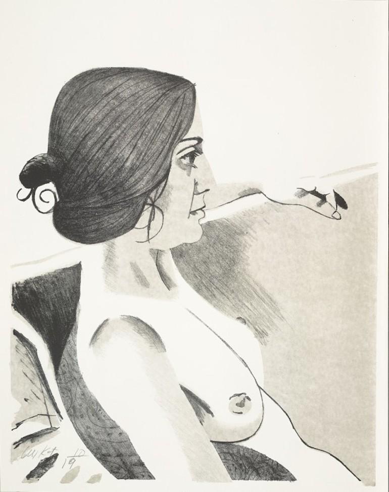 Ann I (Seated Woman) - Print by Alex Katz