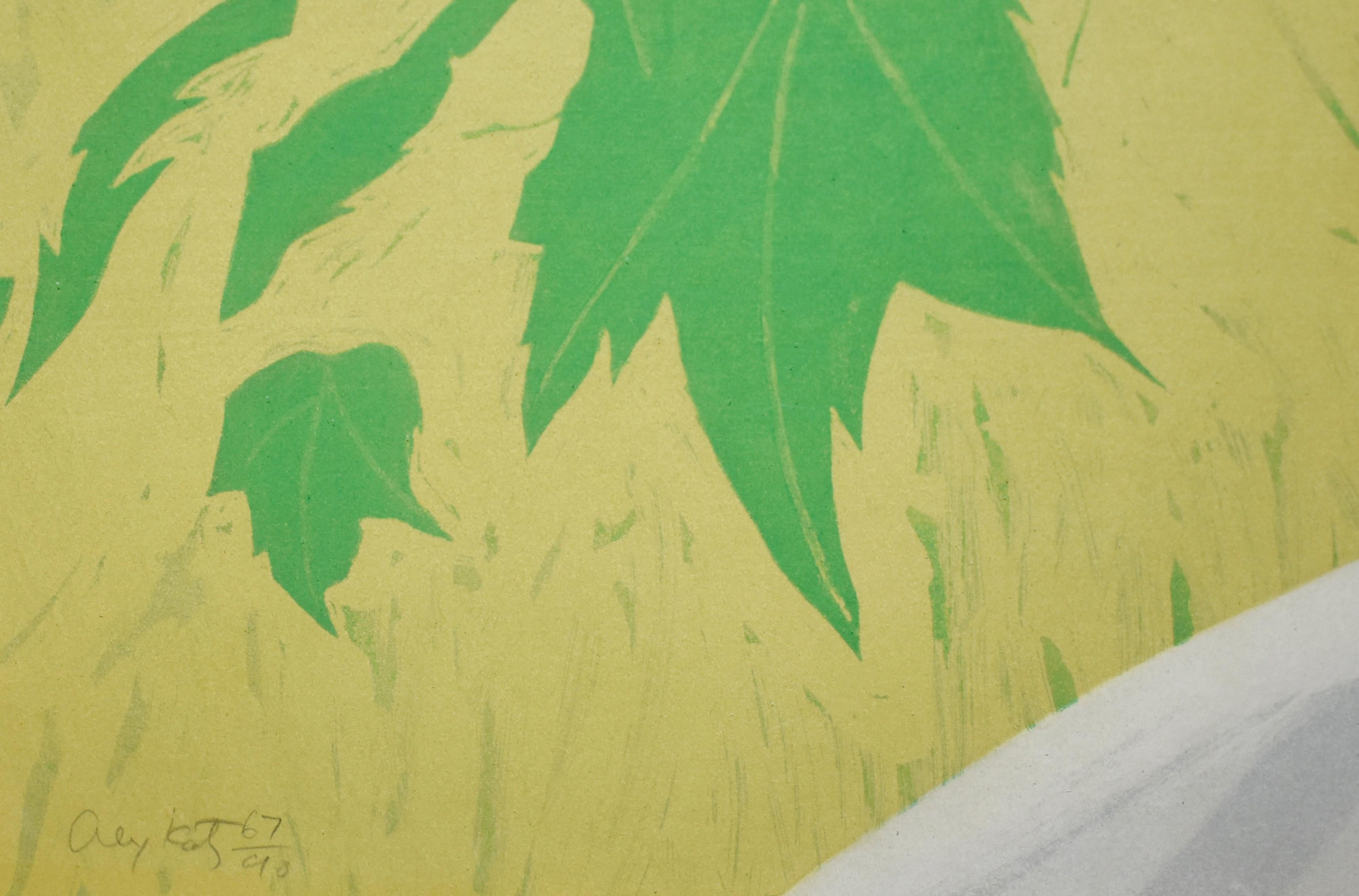 Boy with Branch I - Beige Landscape Print by Alex Katz