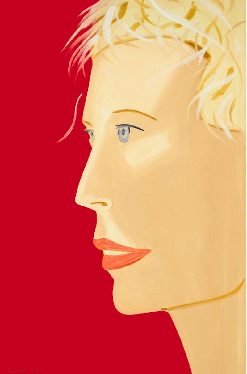 Alex Katz Portrait Print - Coca Cola Girl (red)